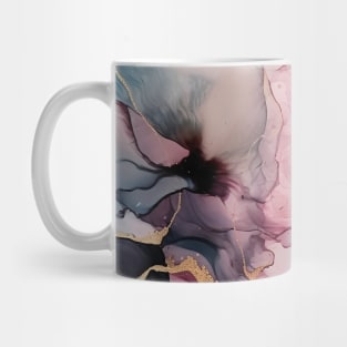 Pink Waves - Abstract Alcohol Ink Art Mug